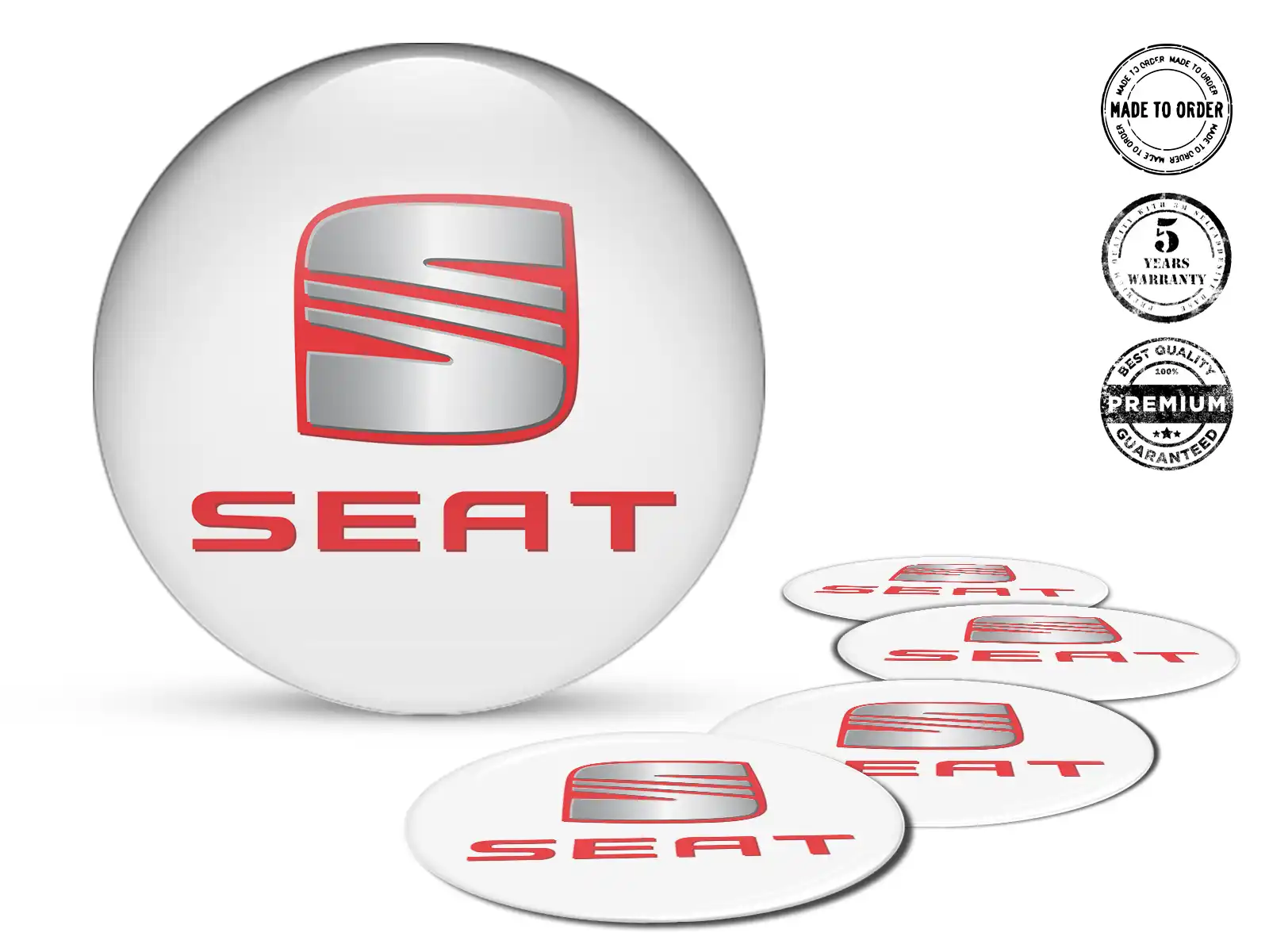 Seat Felgenaufkleber Auto Stilvolles gewölbtes Design